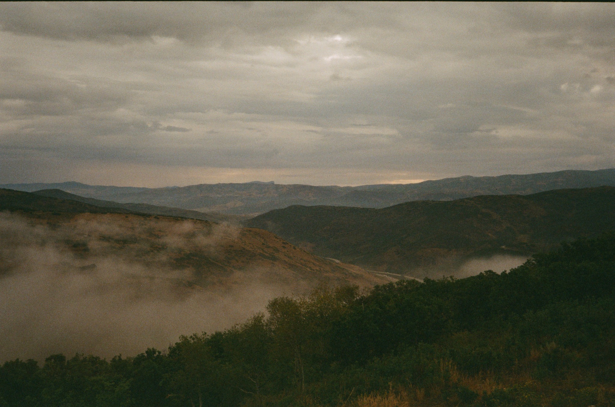 Misty mountain landscape